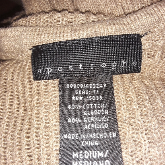 Apostrophe Ribbed Button Sweater - Picture 2 of 2